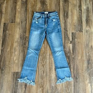 Pistola Crop Fray Jeans
